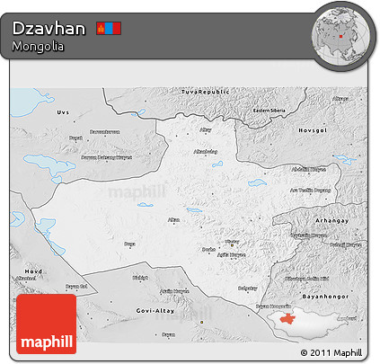 Silver Style 3D Map of Dzavhan