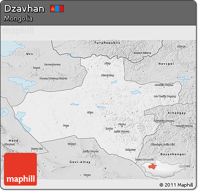 Silver Style 3D Map of Dzavhan