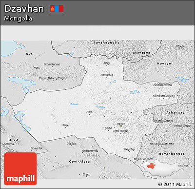 Silver Style 3D Map of Dzavhan