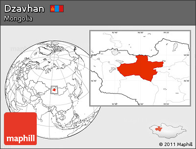 Blank Location Map of Dzavhan