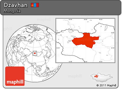 Blank Location Map of Dzavhan
