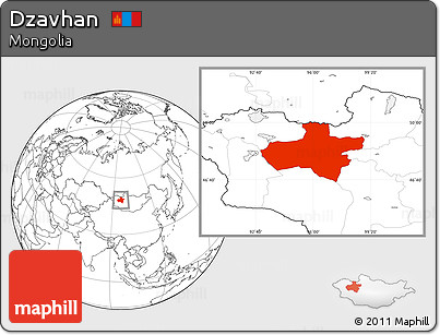 Blank Location Map of Dzavhan
