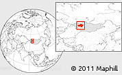 Blank Location Map of Dzavhan, highlighted country, within the entire country