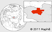 Blank Location Map of Dzavhan, highlighted country