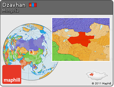 Political Location Map of Dzavhan