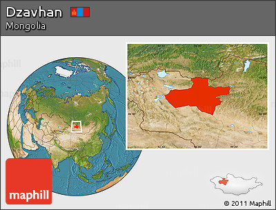 Satellite Location Map of Dzavhan