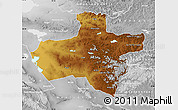 Physical Map of Dzavhan, lighten, desaturated