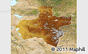 Physical Map of Dzavhan, satellite outside