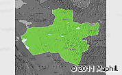 Political Map of Dzavhan, darken, desaturated