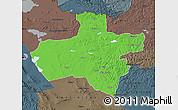 Political Map of Dzavhan, darken, semi-desaturated