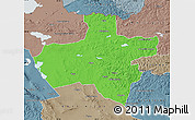 Political Map of Dzavhan, semi-desaturated