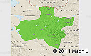 Political Map of Dzavhan, shaded relief outside