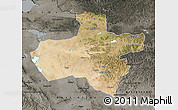 Satellite Map of Dzavhan, darken, semi-desaturated