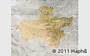 Satellite Map of Dzavhan, lighten, semi-desaturated