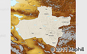 Shaded Relief Map of Dzavhan, physical outside