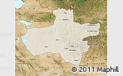 Shaded Relief Map of Dzavhan, satellite outside