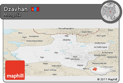Classic Style Panoramic Map of Dzavhan