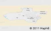 Classic Style Panoramic Map of Dzavhan, single color outside