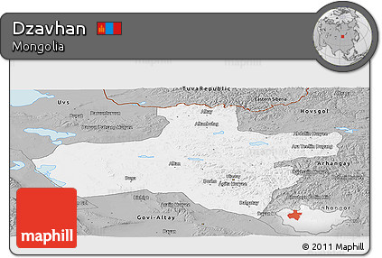 Gray Panoramic Map of Dzavhan