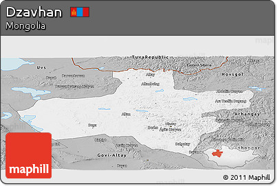 Gray Panoramic Map of Dzavhan