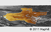 Physical Panoramic Map of Dzavhan, darken, desaturated