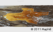 Physical Panoramic Map of Dzavhan, darken, semi-desaturated