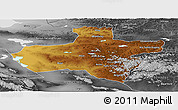 Physical Panoramic Map of Dzavhan, desaturated
