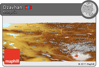 Physical Panoramic Map of Dzavhan