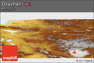 Physical Panoramic Map of Dzavhan