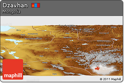 Physical Panoramic Map of Dzavhan