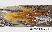 Physical Panoramic Map of Dzavhan, semi-desaturated