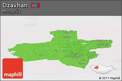 Political Panoramic Map of Dzavhan, cropped outside