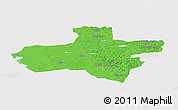 Political Panoramic Map of Dzavhan, cropped outside