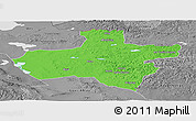 Political Panoramic Map of Dzavhan, desaturated