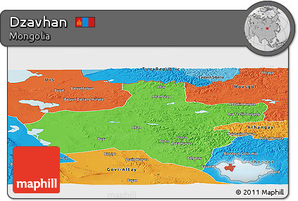 Political Panoramic Map of Dzavhan
