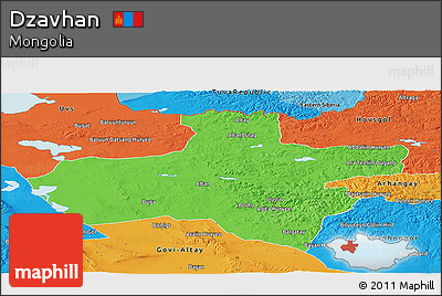 Political Panoramic Map of Dzavhan