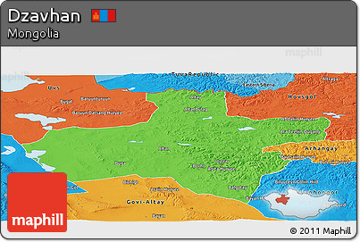 Political Panoramic Map of Dzavhan