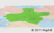 Political Panoramic Map of Dzavhan, lighten