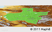 Political Panoramic Map of Dzavhan, physical outside