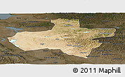 Satellite Panoramic Map of Dzavhan, darken