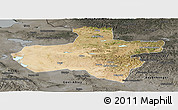 Satellite Panoramic Map of Dzavhan, darken, semi-desaturated