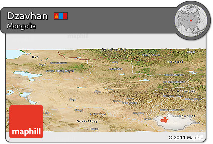 Satellite Panoramic Map of Dzavhan