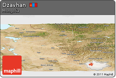 Satellite Panoramic Map of Dzavhan
