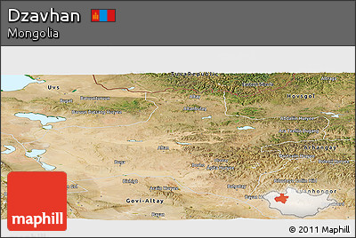 Satellite Panoramic Map of Dzavhan