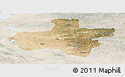 Satellite Panoramic Map of Dzavhan, lighten