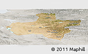 Satellite Panoramic Map of Dzavhan, lighten, semi-desaturated