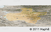 Satellite Panoramic Map of Dzavhan, semi-desaturated