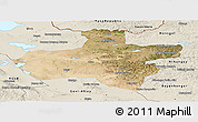 Satellite Panoramic Map of Dzavhan, shaded relief outside