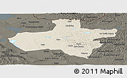 Shaded Relief Panoramic Map of Dzavhan, darken