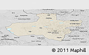 Shaded Relief Panoramic Map of Dzavhan, desaturated